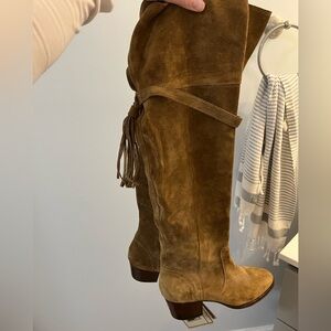 Frye Knee High Brown Suede Boot NWT